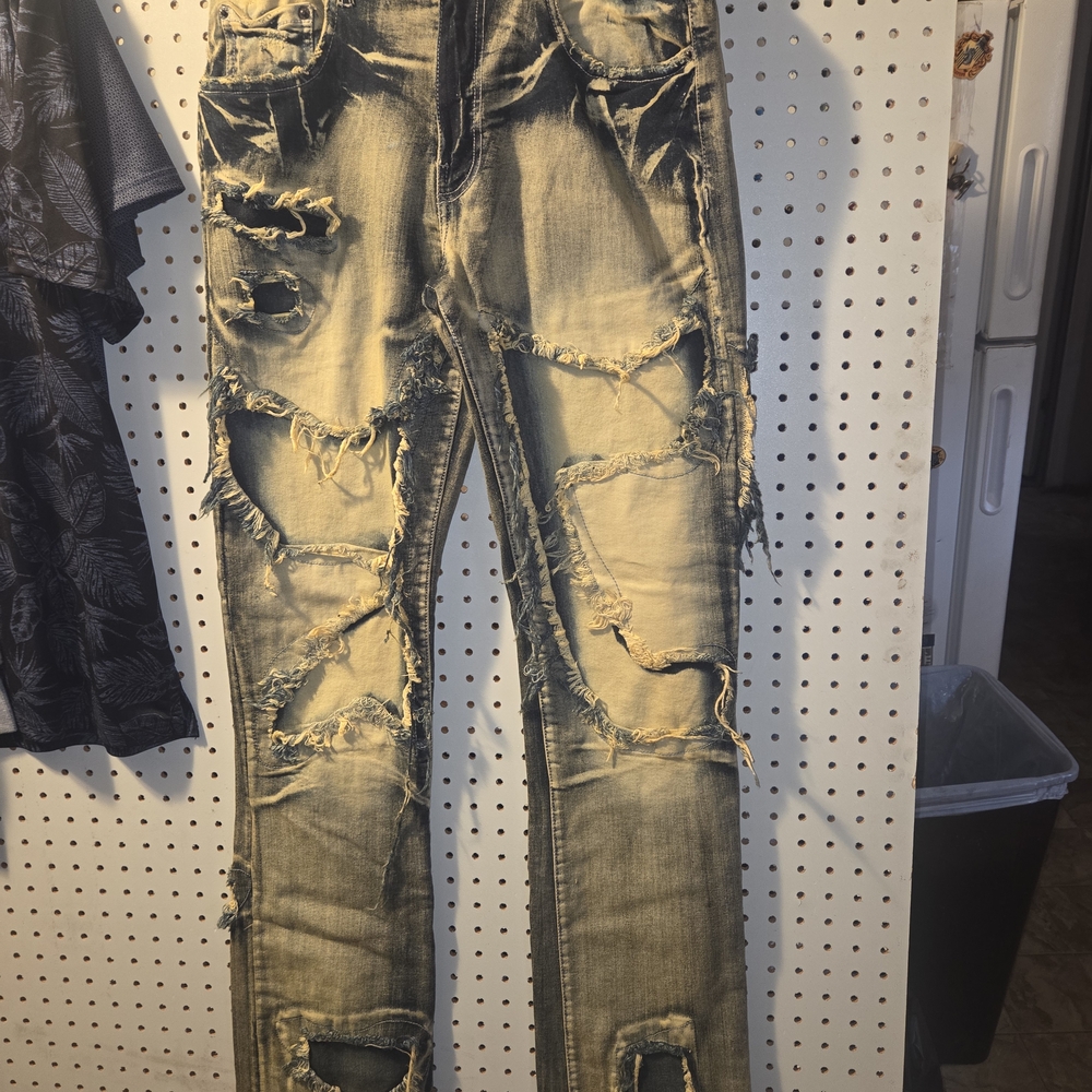 Rugged Tan Bootcut Jeans for Men